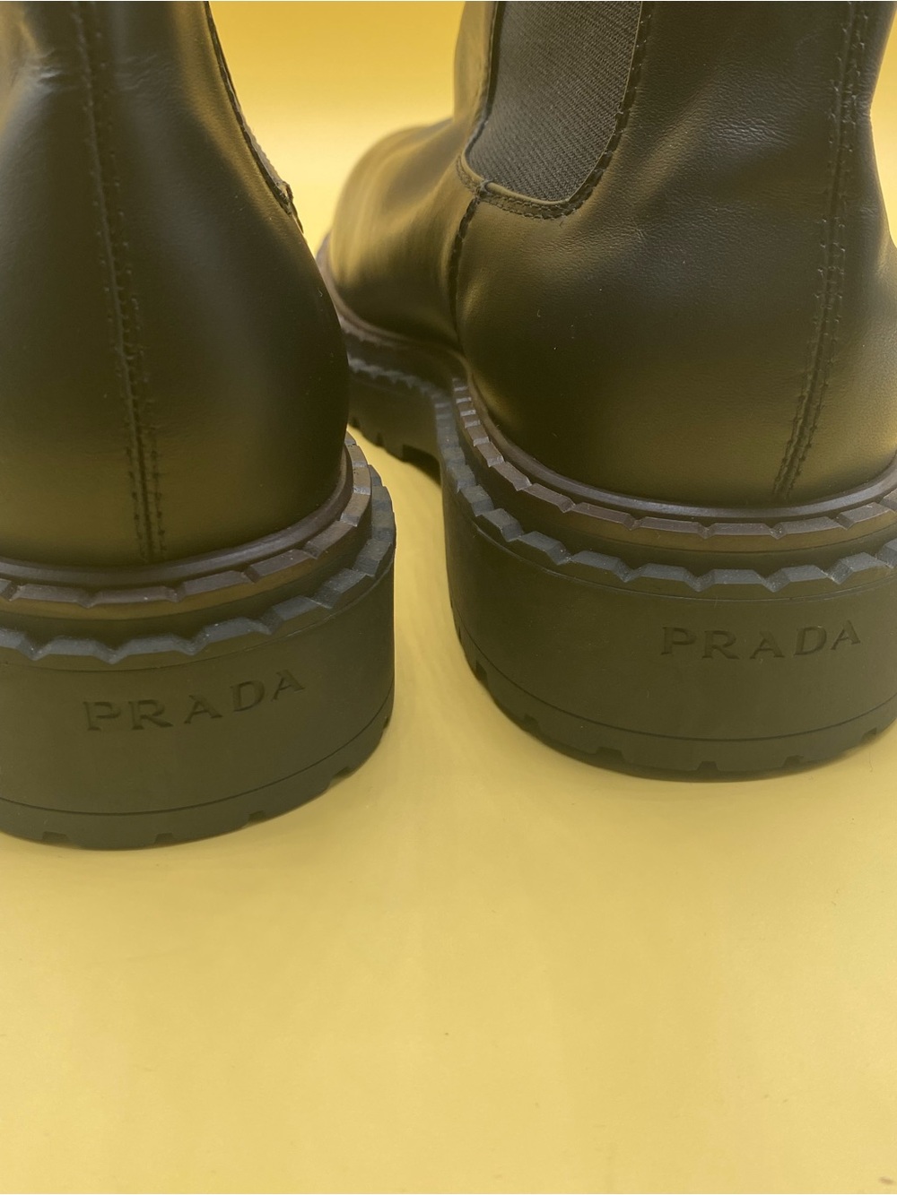 Prada Men's Black Leather Chukka Boots - Picture 5 of 7
